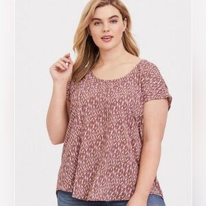 Torrid Georgette Strappy Split Back Blouse